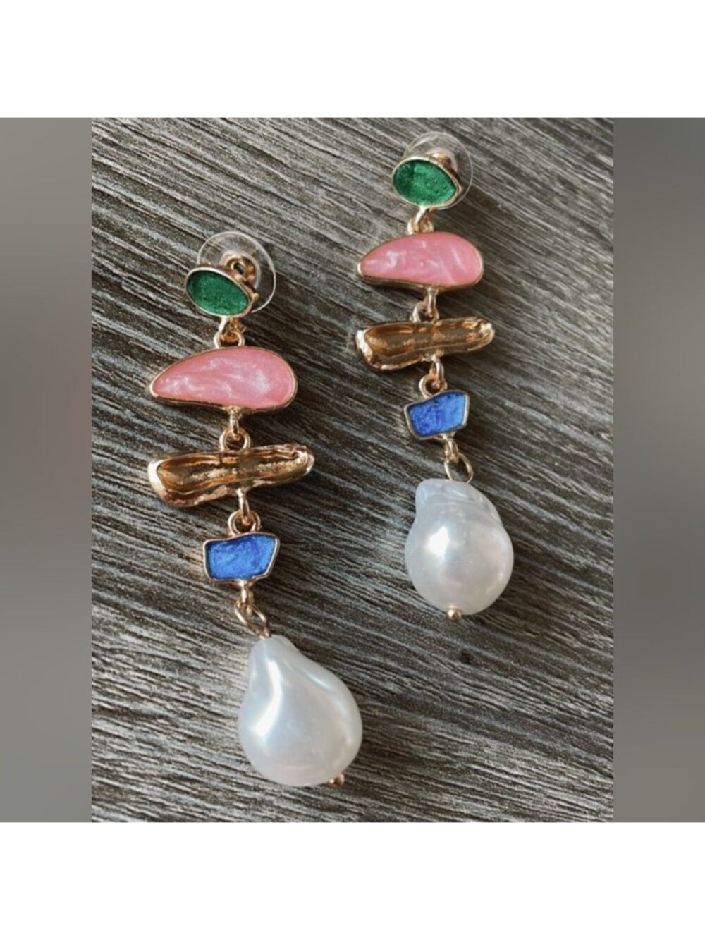Pearl earring drops A339 - Picture 2 of 5